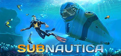 Subnautica official key art: an underwater survival game on an alien ocean world